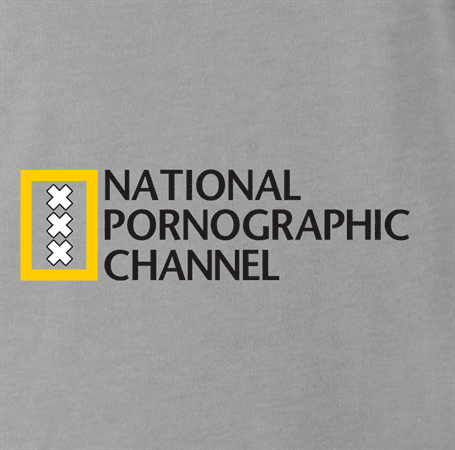 National Geographic Pornogrphy Channel Parody t-shirt grey