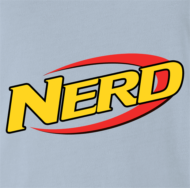 funny Nerdy Nerf Mashup For Geeks And Nerds Light Blue t-shirt
