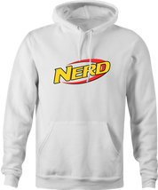 funny Nerdy Nerf Mashup For Geeks And Nerds white hoodie