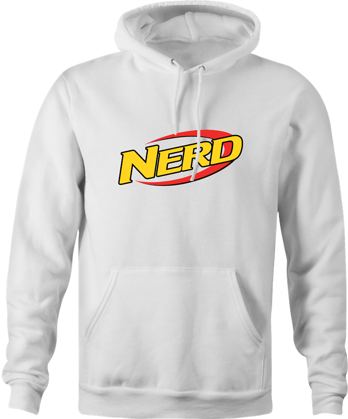 White & nerdy hot sale hoodie