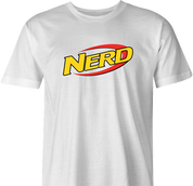 funny Nerdy Nerf Mashup For Geeks And Nerds white men's t-shirt