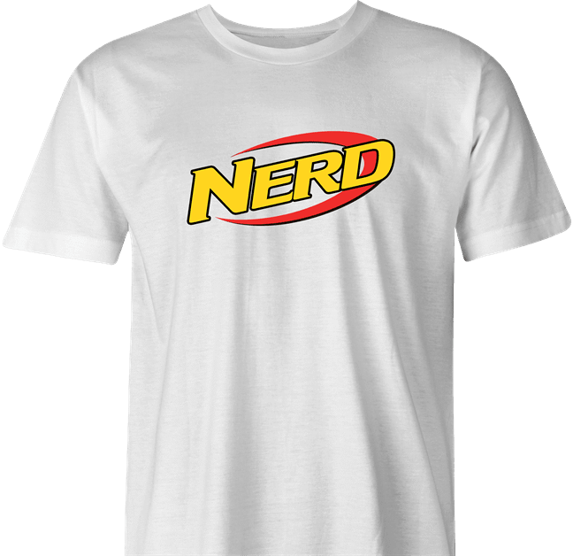 funny Nerdy Nerf Mashup For Geeks And Nerds white men's t-shirt
