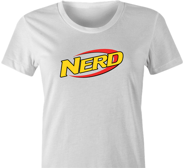 funny Nerdy Nerf Mashup For Geeks And Nerds white women's t-shirt
