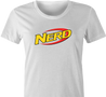 funny Nerdy Nerf Mashup For Geeks And Nerds white women's t-shirt