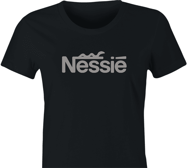 funny Loch Ness Monster aka Nessie Parody women's black
