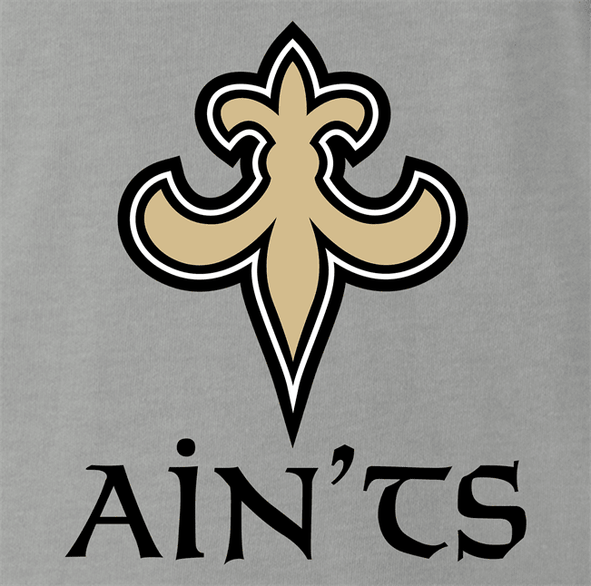 funny New Orleans Aints Parody Ash Grey t-shirt