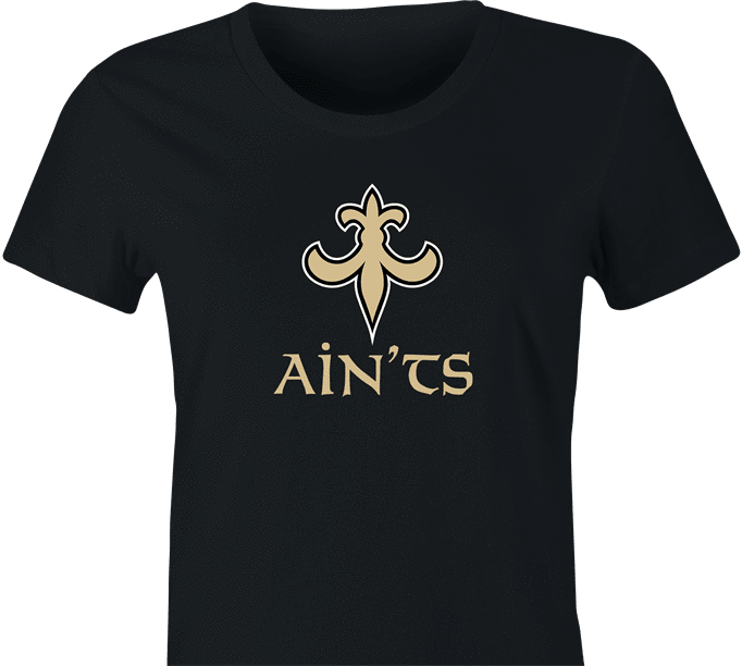 funny New Orleans Aints Parody women's black