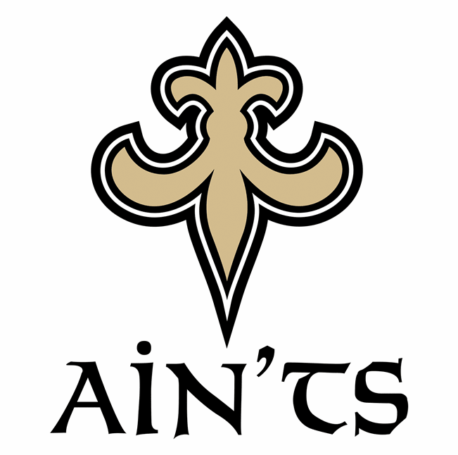 funny New Orleans Aints Parody white tee