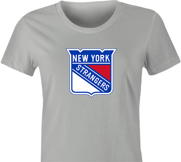 funny NHL Team Parody - New York Rangers Strangers t-shirt women's Ash Grey