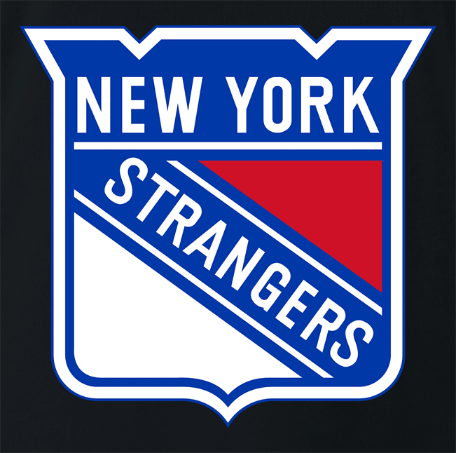 funny NHL Team Parody - New York Rangers Strangers black t-shirt