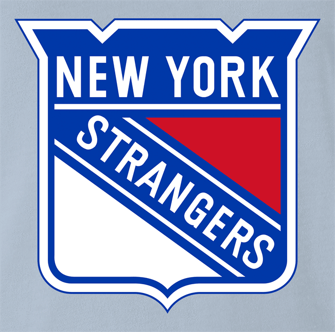 funny NHL Team Parody - New York Rangers Strangers light blue t-shirt