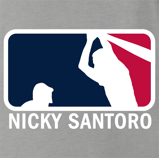 Funny Nicky Santoro meets Billy Batts Baseball Parody ash grey tee