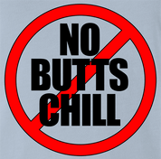Funny Encino Man Movie | No Butts Chill Parody Red T-Shirt