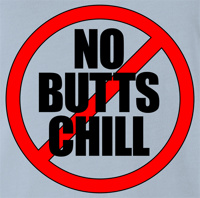 Funny Encino Man Movie | No Butts Chill Parody Red T-Shirt