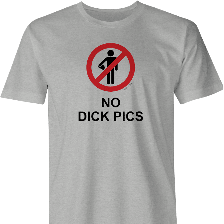 funny no dick pics men's ash t-shirt