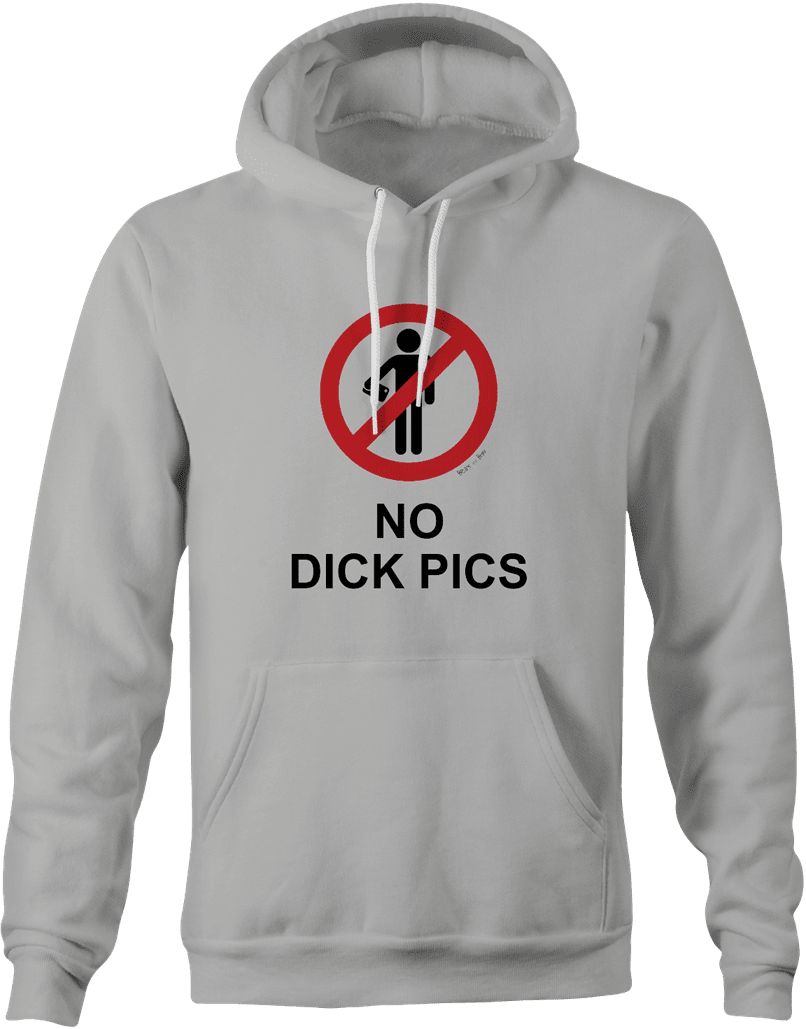 funny no dick pics men's ash hoodie
