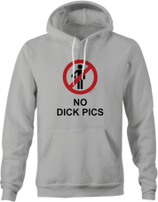 funny no dick pics men's ash hoodie