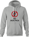 funny no dick pics men's ash hoodie