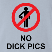 funny no dick pics t-shirt light blue