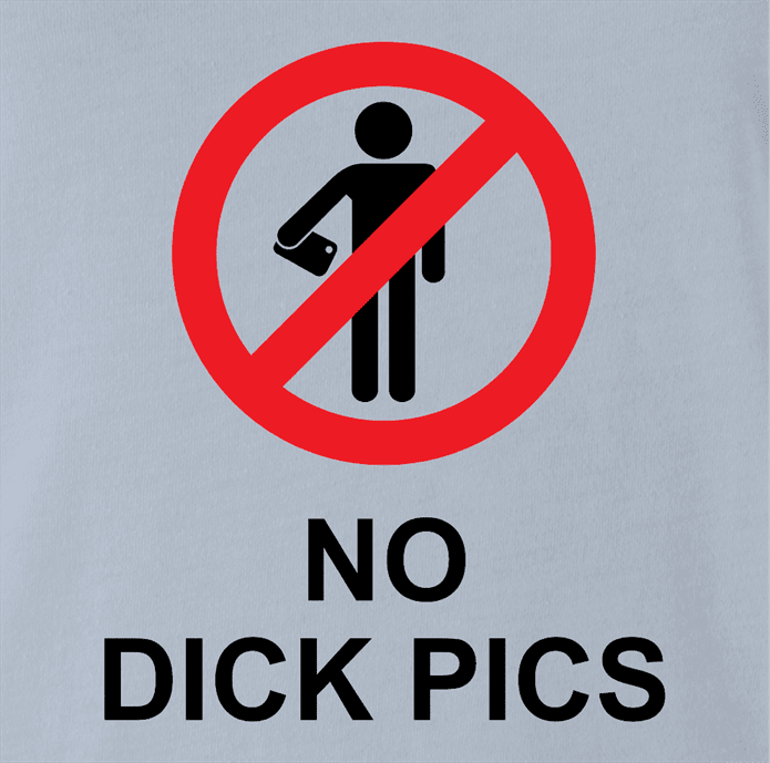 funny no dick pics t-shirt light blue