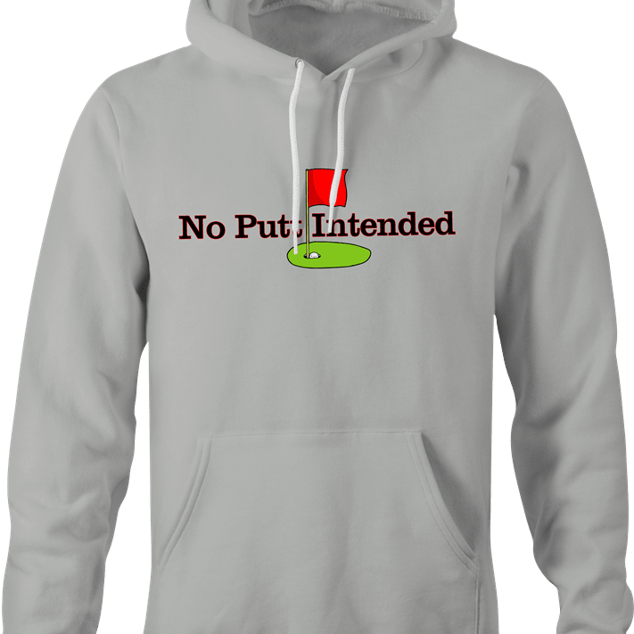 Funny Hole in One Scratch Golfer | No Putt Intended Parody T-Shirt Ash Grey Hoodie