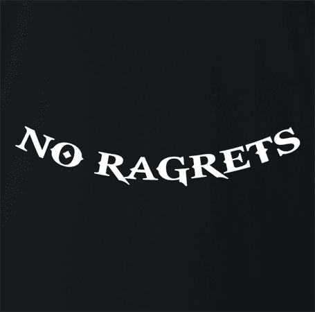 nor regrets no ragrets we're the millers parody t-shirt men's white  