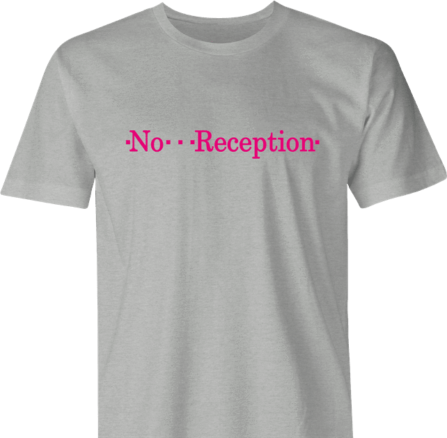 funny T-Mobile No Reception Parody men's t-shirt