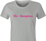 funny T-Mobile No Reception Parody t-shirt women's Ash Grey