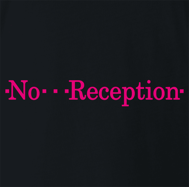 funny T-Mobile No Reception Parody black t-shirt