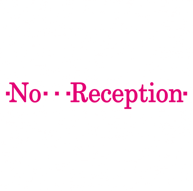 funny T-Mobile No Reception Parody white tee