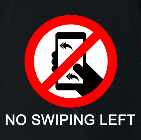 funny don't swipe left black t-shirt