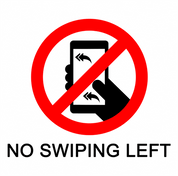 funny don't swipe left white tee