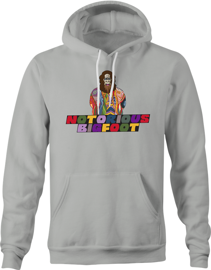 notorious big sasquatch bigfoot hoodie men's ash grey