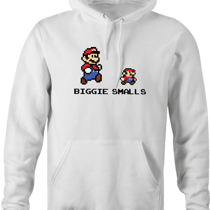 Funny biggie video game parody Men's hoodie white