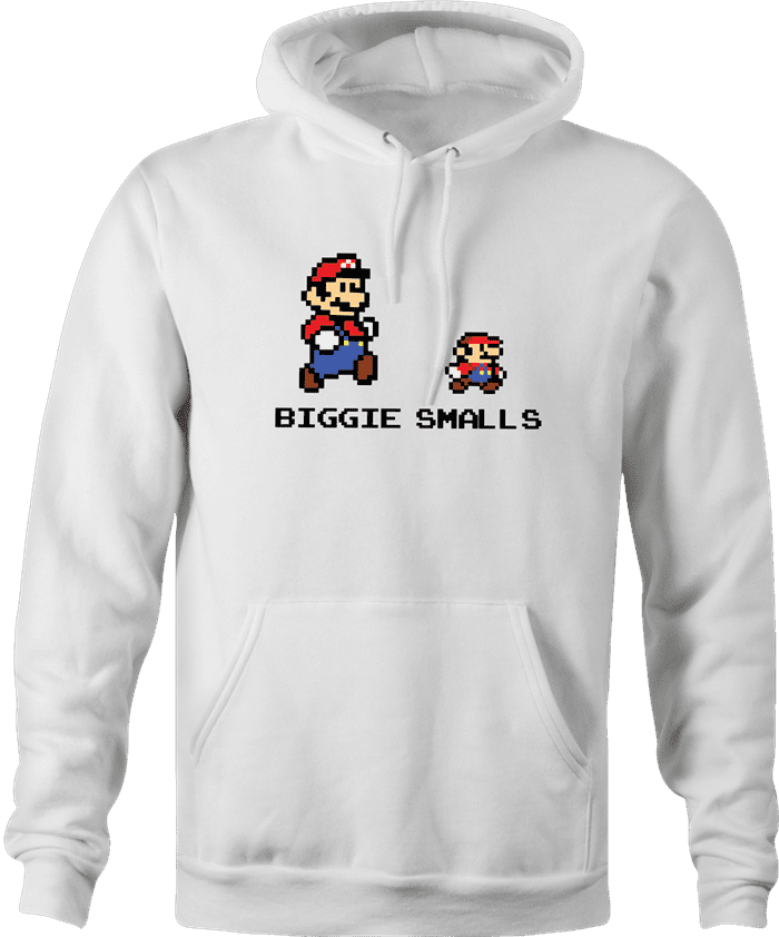 White biggie top smalls hoodie