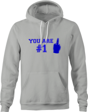 funny You're Number 1 Middle Finger t-shirt Ash Grey hoodie