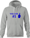 funny You're Number 1 Middle Finger t-shirt Ash Grey hoodie