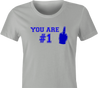 funny You're Number 1 Middle Finger t-shirt women's Ash Grey