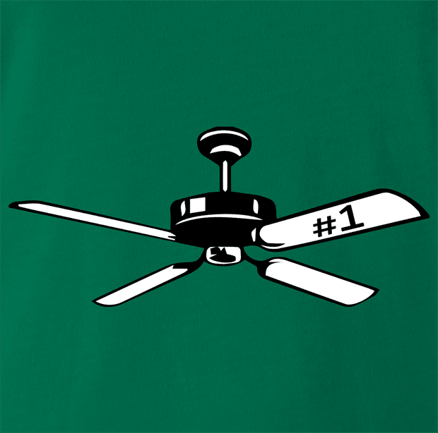 Funny Number 1 Fan Play On Words | Parody Sports Green T-Shirt