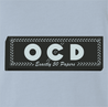 funny weed OCD rolling papers ocb parody t-shirt light blue