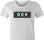 funny weed OCD rolling papers ocb parody women's t-shirt white 
