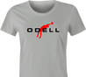 funny OBJ Odell Beckham Jr Cleveland Browns t-shirt women's Ash Grey