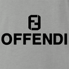 Funny Fendi Logo Parody Cancel Culture | Offend Offendi Ash Grey T-Shirt