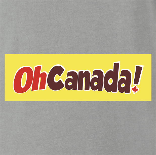 Funny Oh Canada! Chocolate Bar Parody Parody Ash Grey T-Shirt