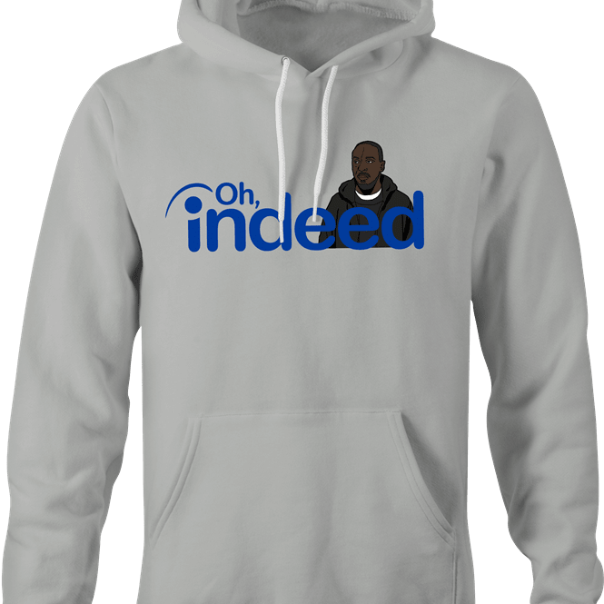 Funny Indeed - Hilarious Omar Little From The Wire Parody T-Shirt Ash Grey Hoodie