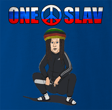 funny russian slav one love royal blue t-shirt