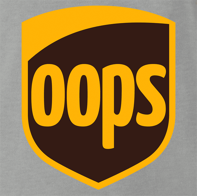 funny UPS Shipping parody t-shirt ash grey