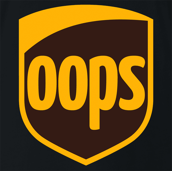 funny UPS Shipping parody t-shirt black