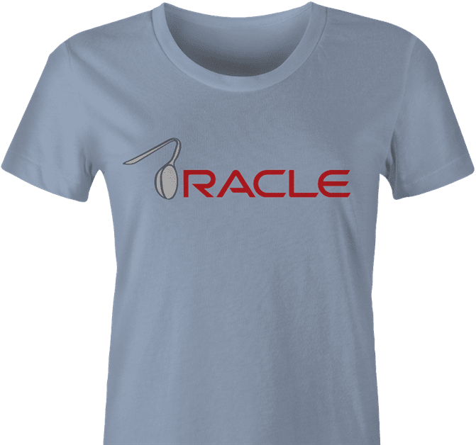 oracle matrix spoon bend women's light blue t-shirt