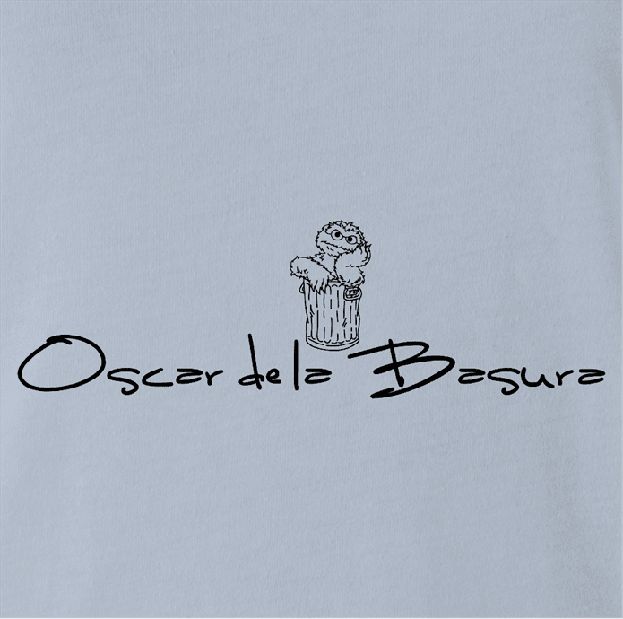 oscar de la renta the grouch sesame street light blue tee